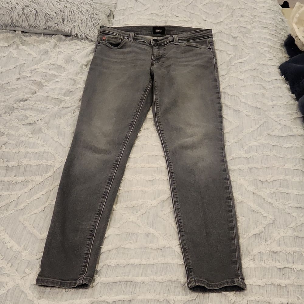 Light gray Hudson "Krista" cropped skinny jeans size 28!